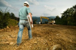 Male construction worker on worksite